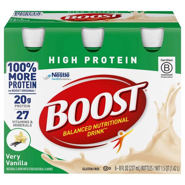Photo of Boost High Protein Balanced Very Vanilla Nutritional Drink 6 - 8 fl oz Bottles