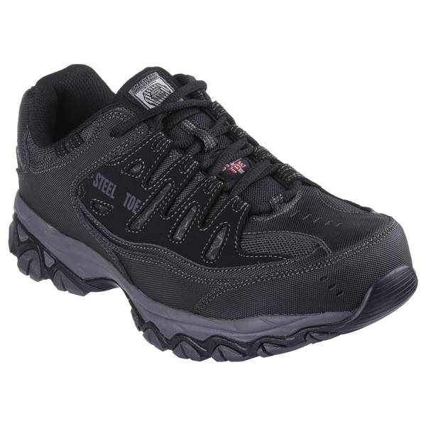 Skechers Men's Work Relaxed Fit: Cankton Steel Toe Shoes - 77055-BKCC-8 ...