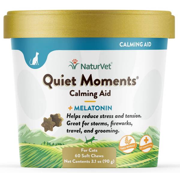 Photo of 60-Count Quiet Moments Calming Aid Plus Melatonin Cat Chews
