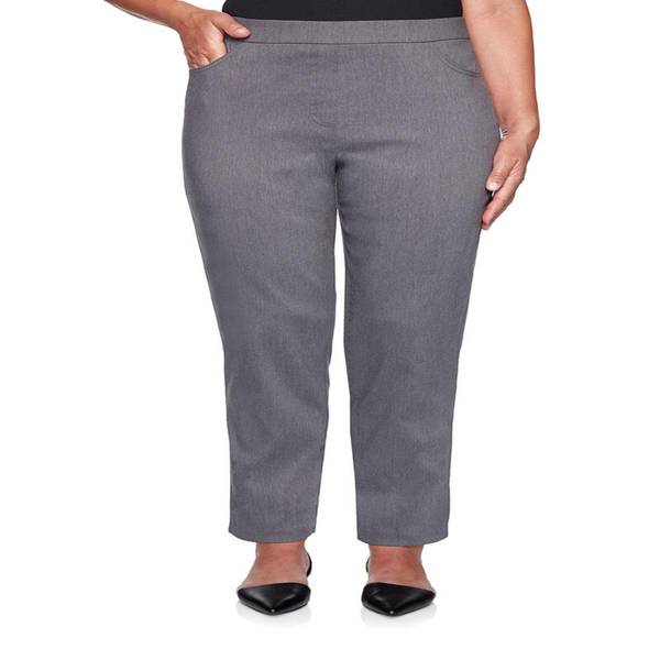 Alfred Dunner Women's Allure Stretch Pants, Grey, 18WS - 01615-020-18 ...