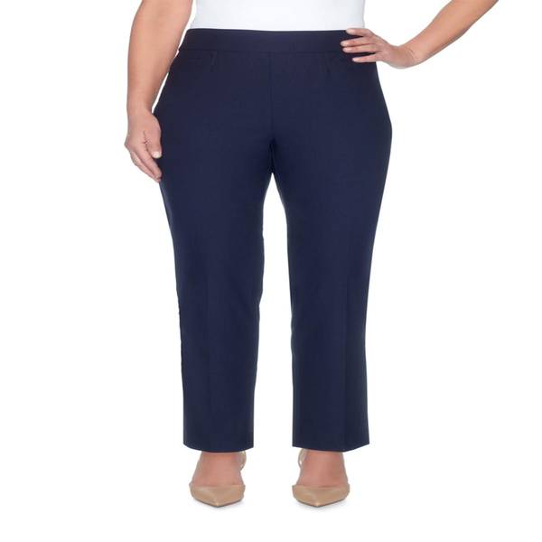 Alfred Dunner Women's Allure Stretch Pants, Navy, 20 - 01516-410-20 ...