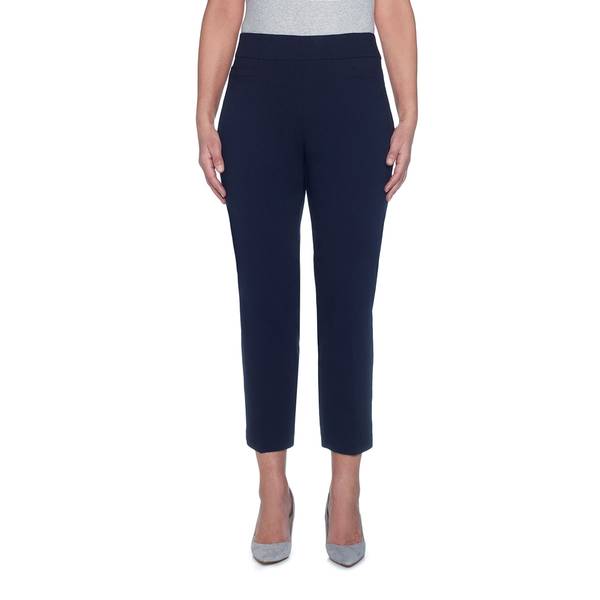 Alfred Dunner Women's Allure Stretch Pants, Navy, 10S, Misses - 01515 ...