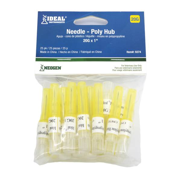 NEOGEN 25Pack 20G x 1" Disposable Needle 9374 Blain's Farm & Fleet