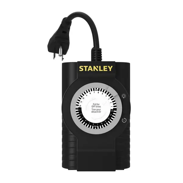 thumbnail image 2 of Stanley TimeIt Outdoor Twin 2-Outlet Mechanical 24 Hour Timer 2 of 13