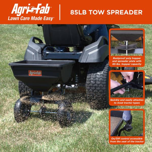 Agri-Fab 85 lb Tow Broadcast Spreader - 45-0530 | Blain's Farm & Fleet