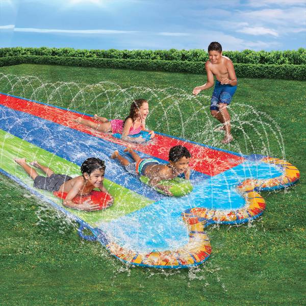 Banzai 16' Triple Racer Water Slide - 42329 | Blain's Farm & Fleet