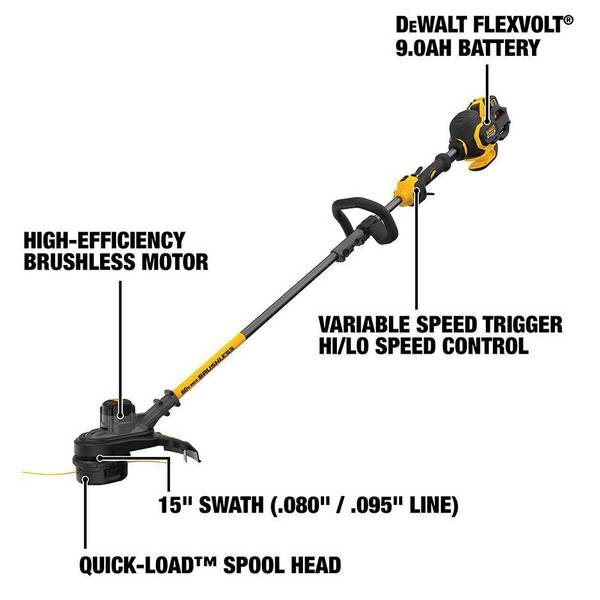 DEWALT FLEXVOLT 60V MAX* Cordless String Trimmer Kit DCST970X1S