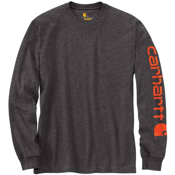 Photo of Men's Loose Fit Heavyweight Long Sleeve Logo Graphic T-Shirt