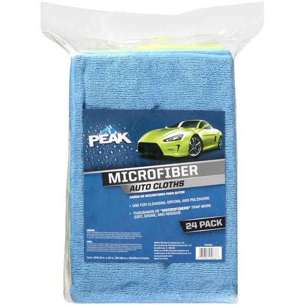 Peak Microfiber Auto Cloths 24 Pack PKC0IU Blain's Farm & Fleet