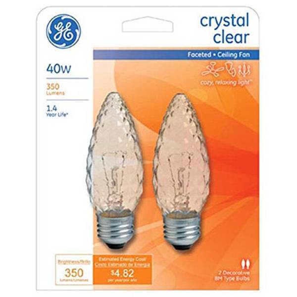 Ge 40 Watt Crystal Clear Blunt Tip Ceiling Fan Light Bulbs 40891 Blain S Farm Fleet - Light Bulb Type Ceiling Fan