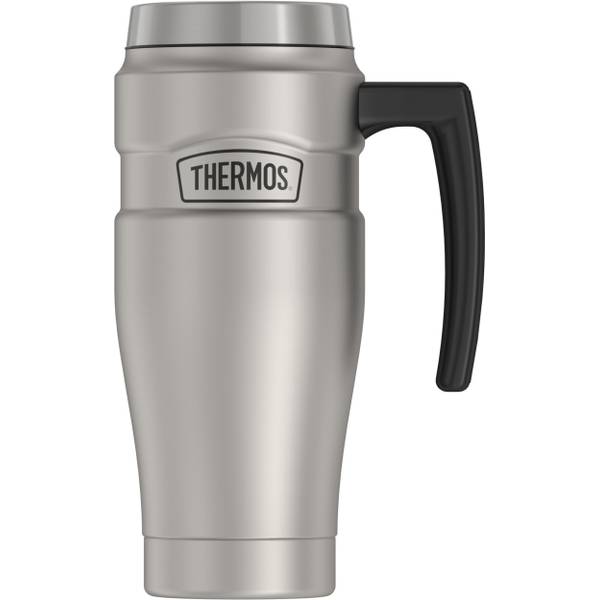 Thermos Vacuum Insulated Stainless Steel Coffee Cup Insulator Silver/Gray 