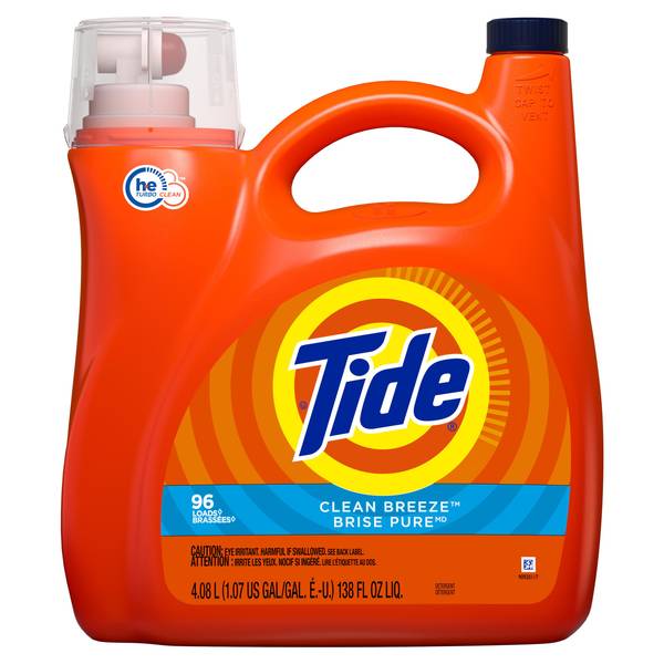 Tide 138 oz High Efficiency Clean Breeze Detergent 40744 Blain's