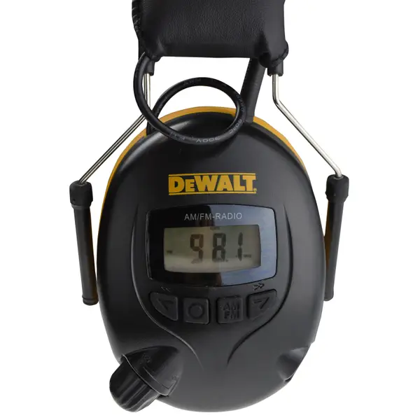 DEWALT イヤーマフ 防音 ラジオ付き オーディオプラグ付き 単三電池2本 