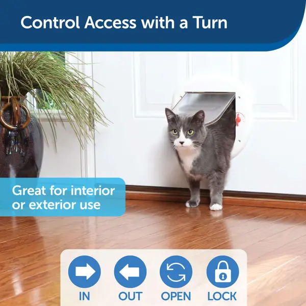 PetSafe NEVER RUST 4-Way Locking Big Cat Door - PPA00-11326