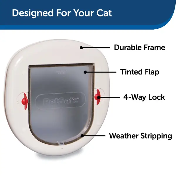 PetSafe NEVER RUST 4-Way Locking Big Cat Door - PPA00-11326