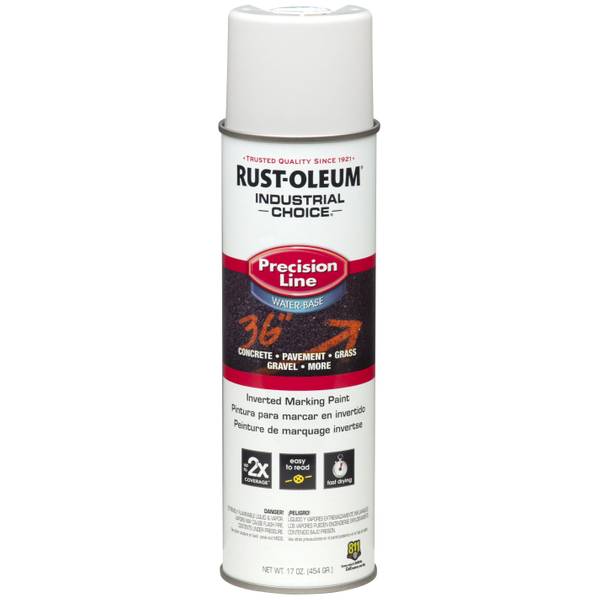 Rust-Oleum M1600/M1800 Precision-Line Inverted Marking Paint 17oz  White  Water-Based