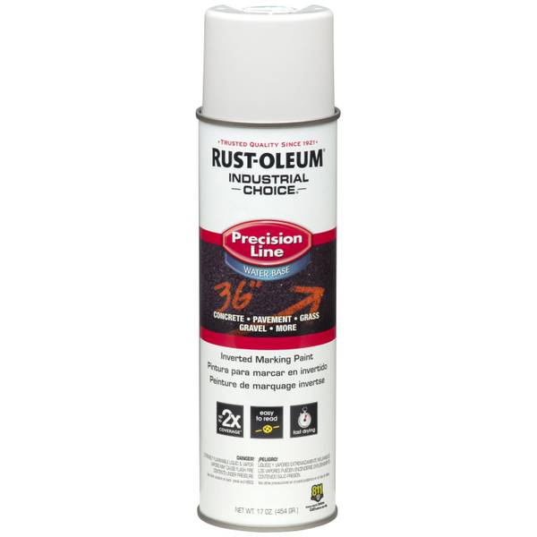 Rust-Oleum M1600/M1800 Precision-Line Inverted Marking Paint 17oz  White  Water-Based