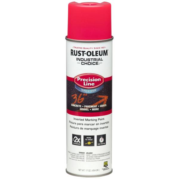 Photo of 17 oz Industrial Choice M1800 Water-Based Precision Line APWA Marking Spray Paint