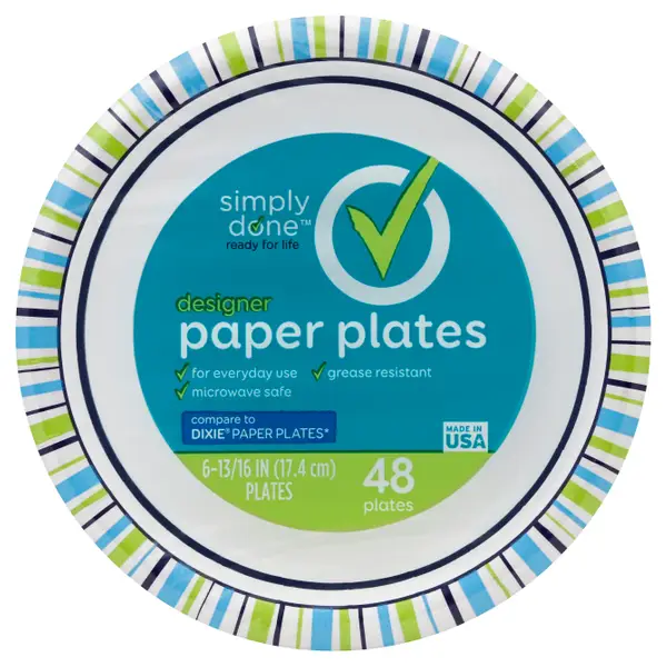 Simply Done Paper Plates, Designer, 10 Inch 24 ea, Plates