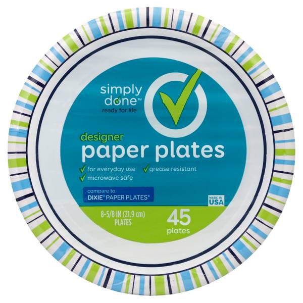 Dixie Ultra Deep Dish Disposable Paper Plates, Multicolor, 28 Ounce, 25  Count