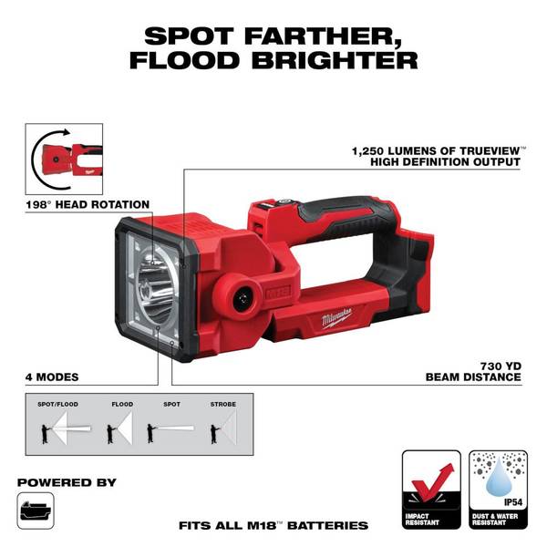 Milwaukee M18 Search Light - 2354-20 | Blain's Farm & Fleet