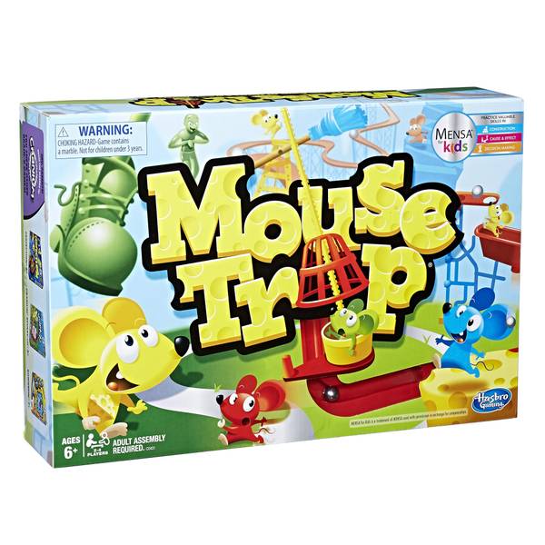 Jogo de tabuleiro Hasbro Gaming Mouse Trap para crianças de 6 anos