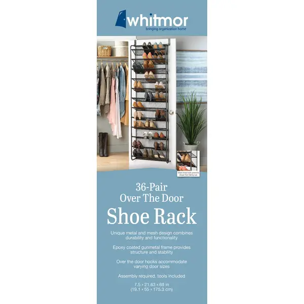 Whitmor 36 Pair Over The Door Shoe Organizer 6037 7037 Gm Blain S Farm Fleet