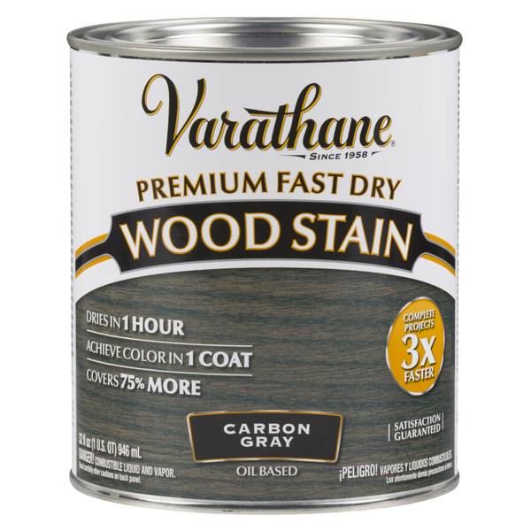 1 Qt Rust-Oleum 304559 Carbon Gray Varathane Premium Fast Dry Wood Stain
