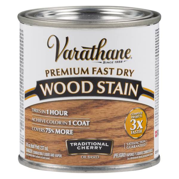 Varathane Semi-Transparent Traditional Cherry Oil-Based Urethane Modified Alkyd Wood Stain 1/2 pt