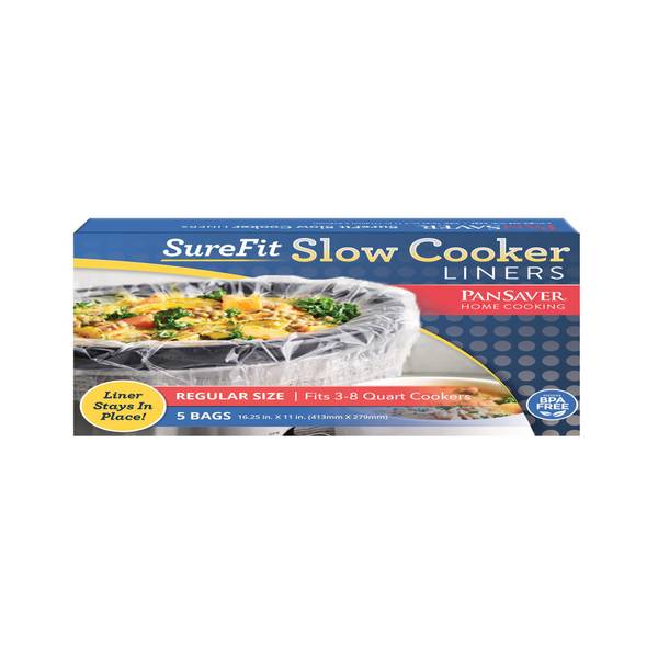Pan Saver 4 Count Slow Cooker Bags With Sure Fit Band For 4 qt. Cookers
