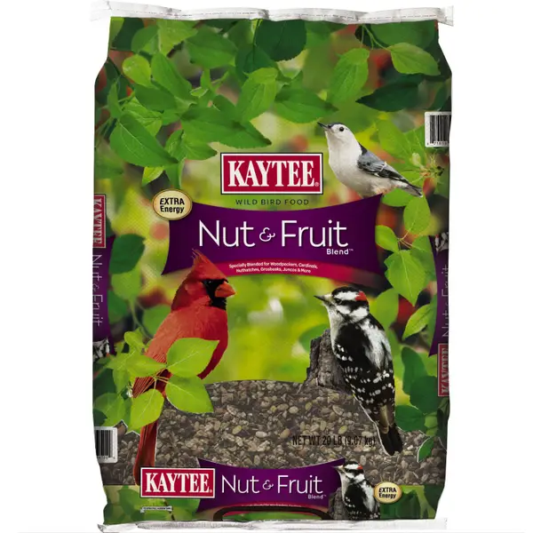 Kaytee Wild Bird Food Nut & Fruit Seed Blend For Cardinals, Chickadees,  Nuthatches, Woodpeckers and Other Colorful Songbirds, 5 Pounds