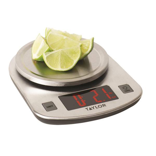 Taylor Digital 11lb Glass Top Food Scale - Silver