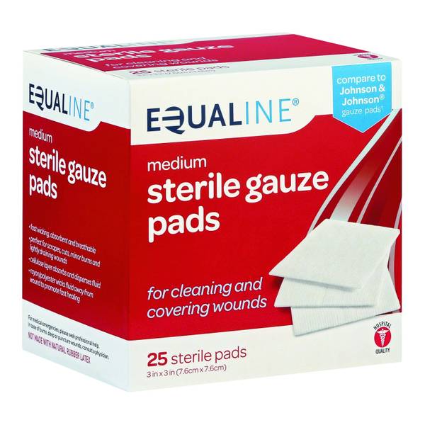 Equaline 25 ct 3" Sterile Gauze Pads 8633829 Blain's Farm & Fleet