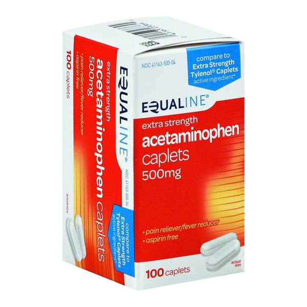 Equaline 100 Count Acetaminophen 500mg Caplets 8772605 Blain's