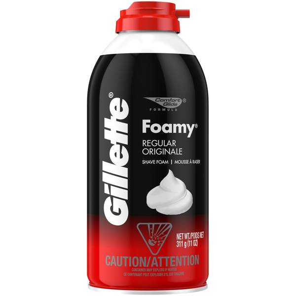Gillette Foamy Regular Shave Foam 2 oz. Aerosol Can