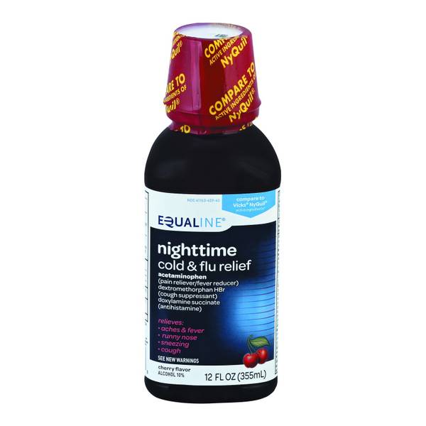 Equaline 12 oz Nighttime Cherry Cold & Flu Liquid 8781453 Blain's