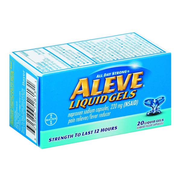 Aleve 20 - Count 220mg Naproxen Sodium Liquid Gels - 8770825 | Blain's ...