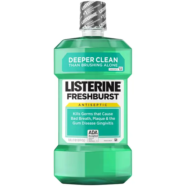 Cool Mint Listerine Mouthwash, One-Gallon Pump Bottle 2/Case