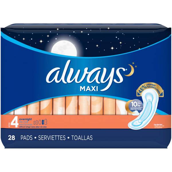 Always Overnight Maxi Pads - 8940169