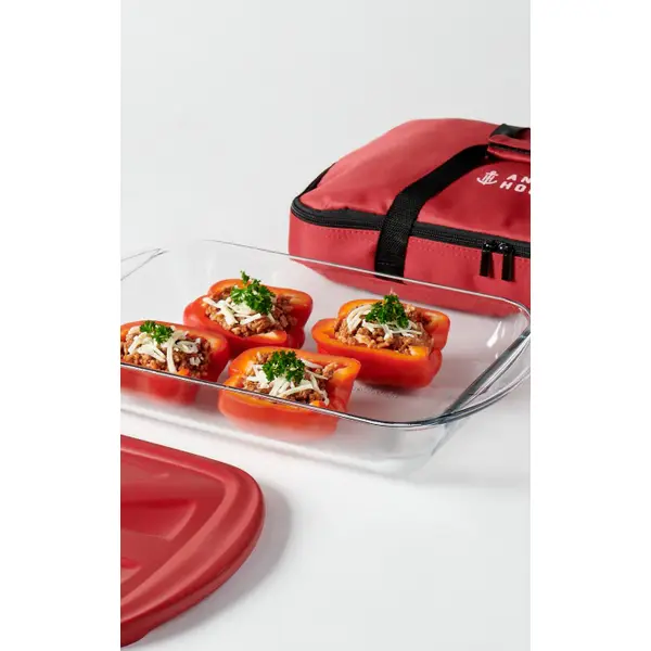 Pyrex Baking Dish, Deep Glass, with Portable Carrying Case