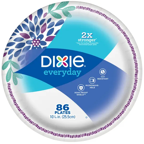Save on Dixie Ultra Paper Plates Soak Proof Shield Decorated 10 1/16 Inch  Order Online Delivery