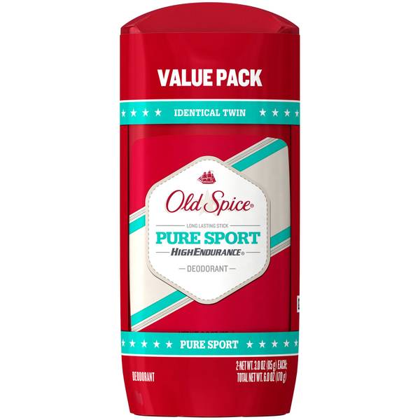 Old Spice Pure Sport High Endurance Deodorant - 3 oz sticks, 2 pack