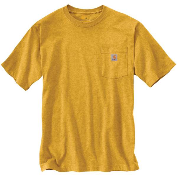 Carhartt Men's Short Sleeve K87 Pocket Tee, Carhartt Gold Heather, LT ...