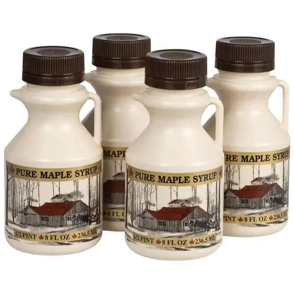 Tap My Trees 4-Pack 1/2 Pint Plastic Maple Syrup Jug - EXCR0261U