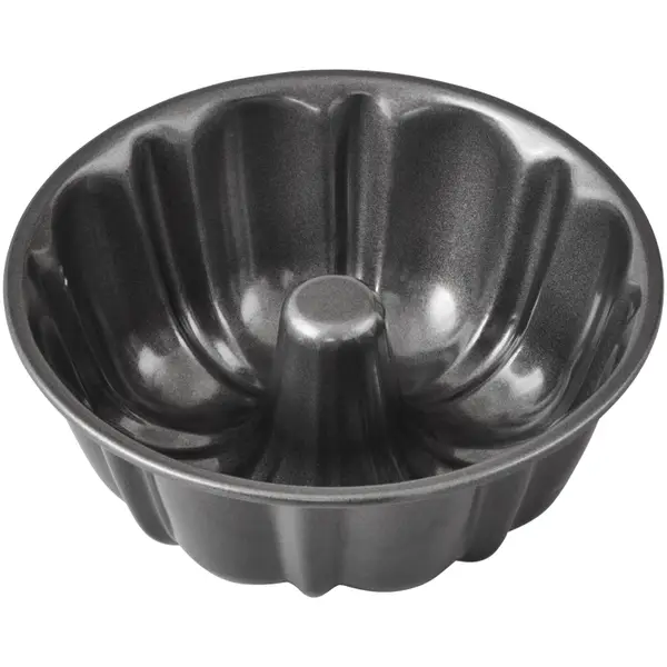 Wilton Non-Stick Mini Fluted Tube Pan, 12-Cavity, Steel, Multi-Cavity Mini  Cake Pan, Black