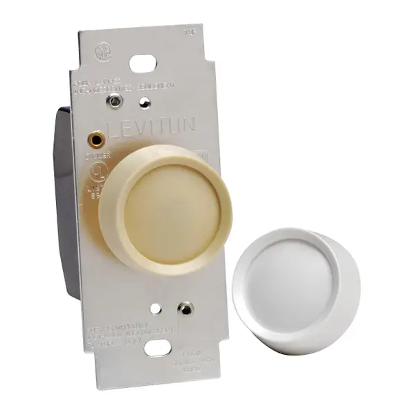 Leviton Trimatron Universal Push On/Off Rotary Dimmer - C26-RDL06-0TW |  Blain's Farm & Fleet