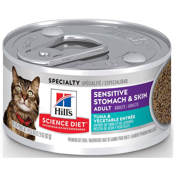 Hill's Science Diet Adult Sensitive Stomach & Skin Canned Cat Food, 2.9