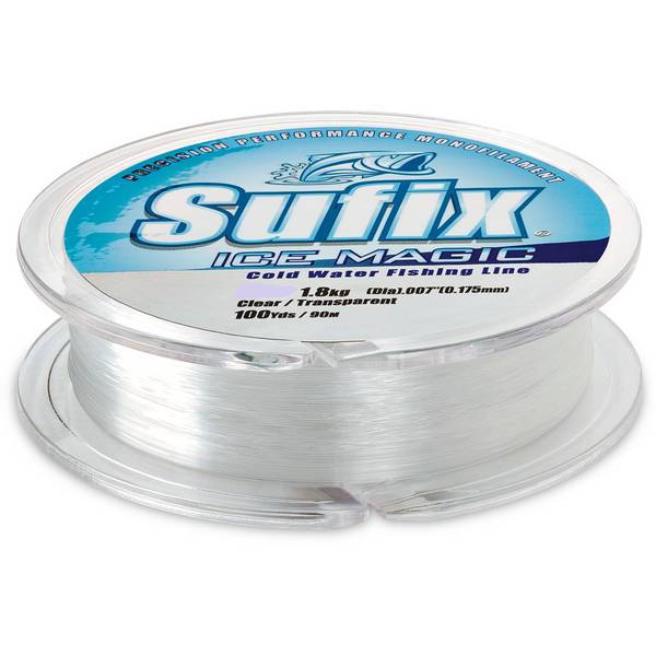 Sufix Ice Magic Cold Water Fishing Line 1 LB Test 100 Yards Neon Orange for sale online 