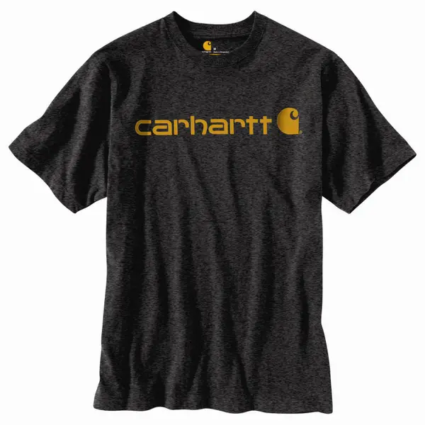 Carhartt Men's Loose Fit Heavyweight Short-Sleeve Logo Graphic T-Shirt,  Black, M - K195BLK-M