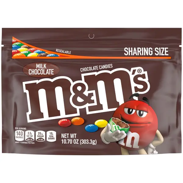 M&M's Holiday Milk Chocolate MINIS Size Candy in a Tube Train